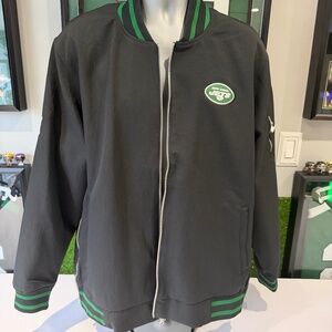 New York Jets Nike NFL On Field Apparel Jacket Men's Dark Gray used player worn